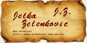 Jelka Zelenković vizit kartica